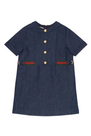 Abito denim blu polvere GUCCI KIDS | 768276XDCTV4759